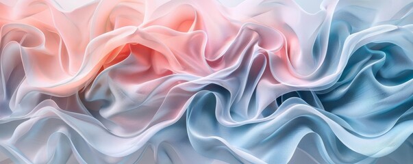 abstract background with wavy lines and organic shapes in light blue, peach pink and dark gray colors,