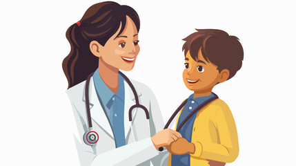 Female doctor medical adviser or pediatrician listening