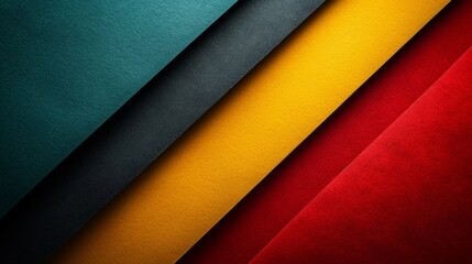 Vibrant Abstract Geometric Background with Bold Colored Paper Layers