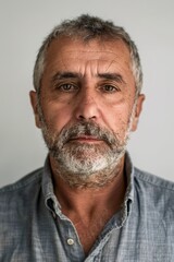 Obraz premium Passport photo. Portrait of man on white background