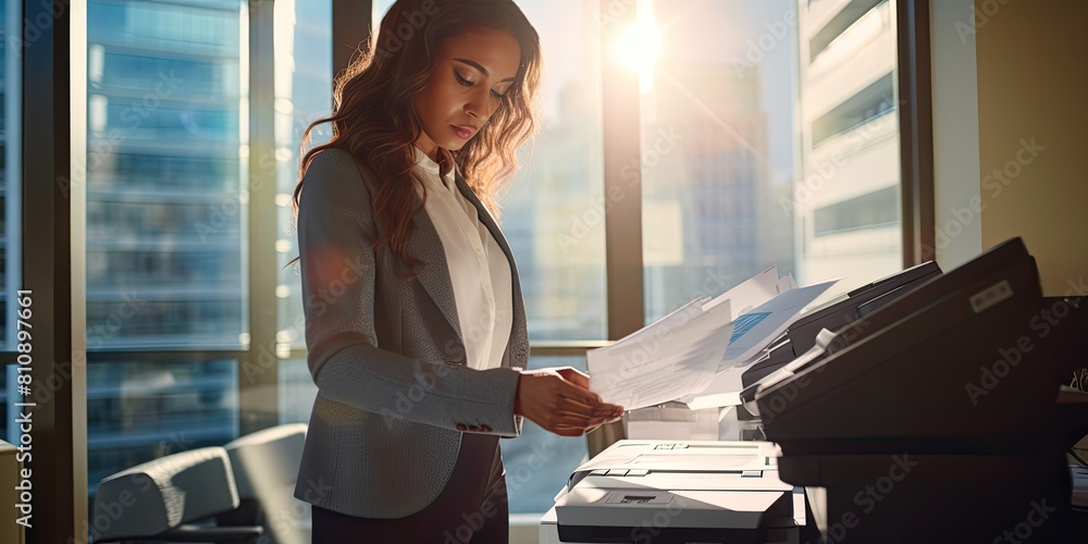 Poster tech-savvy business professional: utilizing advanced technology for productivity and professionalism