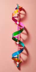 Helice Dupla de DNA em Cores Vibrantes
