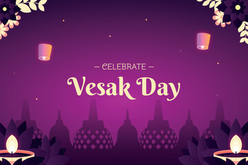 Gradient vesak background template design