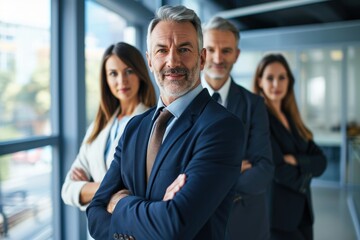 Professional Business People in Suits Fictional Character Created By Generative AI. 