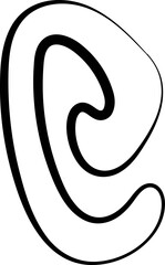 ink outline abstract