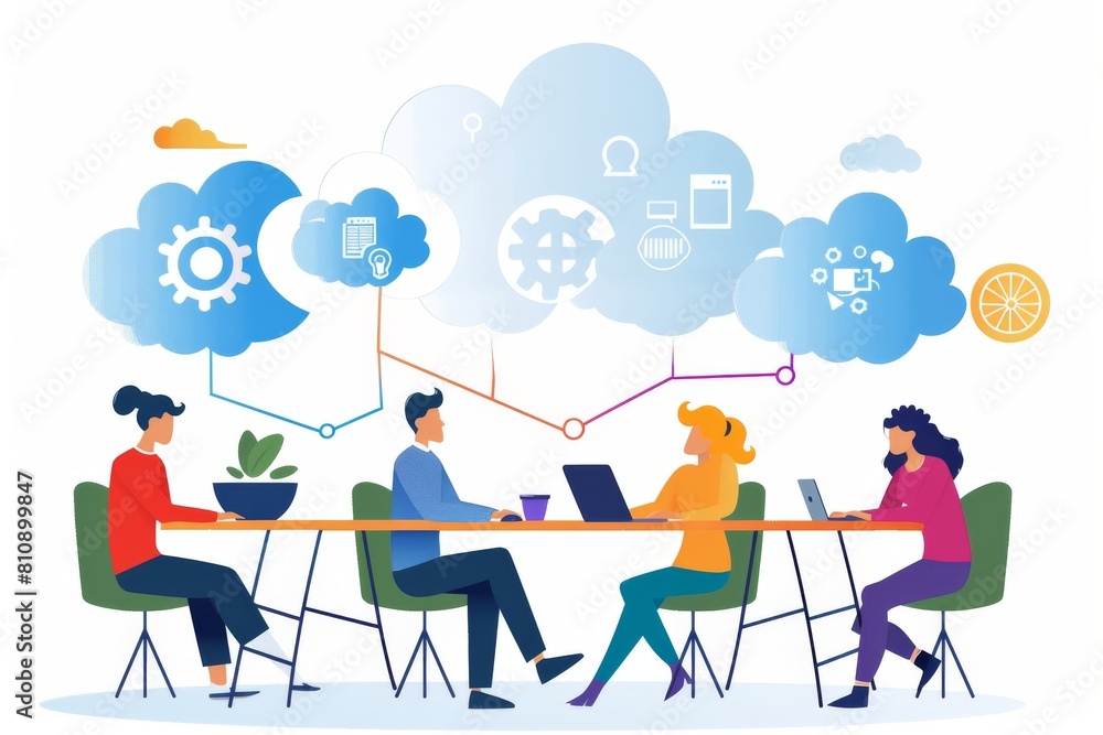 Aufkleber building communication and strategic use of edge computing in coworking spacess corporate growth pla