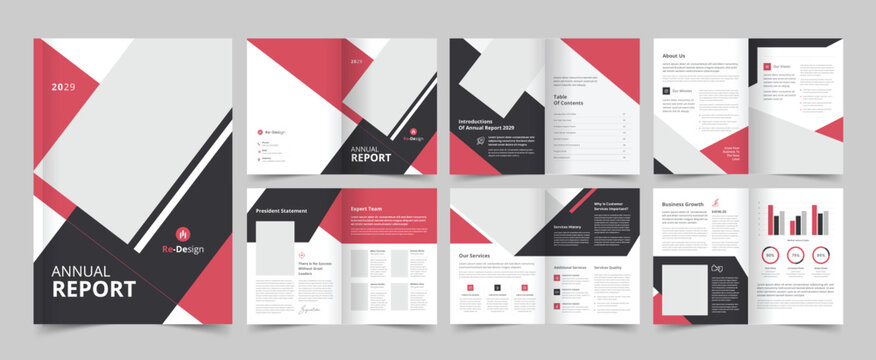 Annual Report Brochure Template, Vector Template, Proposal Design, A4 Template