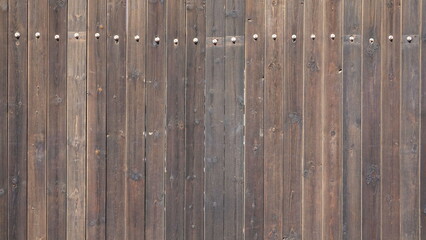 Full Frame Textured Wooden Planks Dark Brown