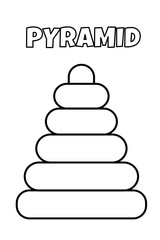Coloring Page For Toddlers Features Pyramid Toy
