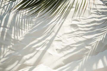Top view of water surface with tropical leaf shadow. High-resolution. Beautiful simple AI generated image in 4K, unique.