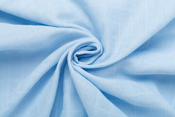 Cotton fabric as background, top view