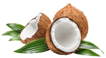 Delicious coconuts cut out