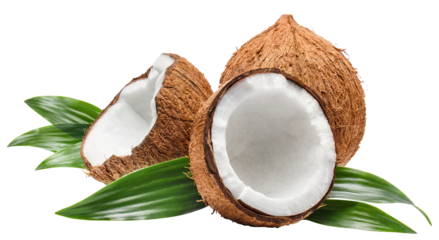 Delicious coconuts cut out