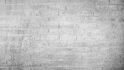 Monochrome Textured Brick Wall Horizontal Perspective