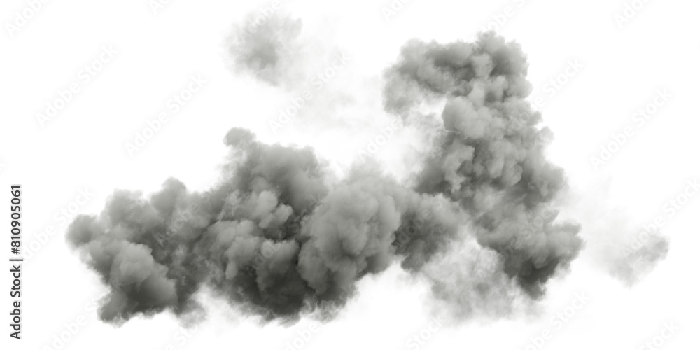 Poster rain clouds atmospheric isolate on transparent background 3d rendering png