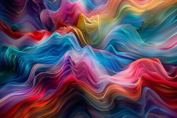 colorful wavy lines abstract background. rainbow wavy multicolored backdrop banner.	clouds of smoke.