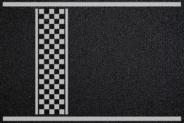  Start line. asphalt road racing texture background. top view © Sumeth