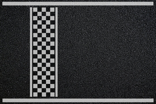 Start line. asphalt road racing texture background. top view