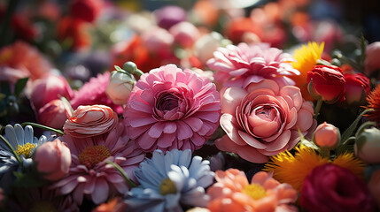 bouquet of roses  HD 8K wallpaper Stock Photographic Image