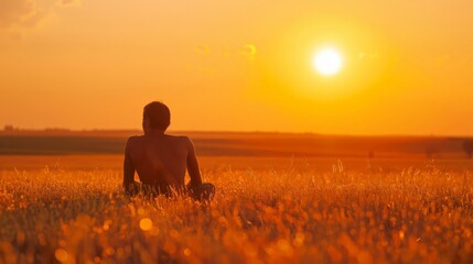 Serene Sunset Contemplation