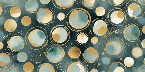 Watercolor pattern of circles