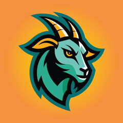 Goat mascot logo design goat vector illustration