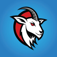 Goat mascot logo design goat vector illustration