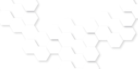 Abstract pattern with hexagonal white and gray line paper background. Abstract technology background vector EPS, Abstract white hexagon background. Hexagon paper texture and futuristic business.
