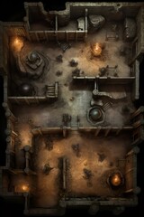 DnD Battlemap forest, dusk, eerie, dark, vast, mysterious