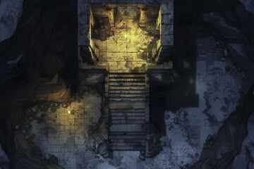 DnD Battlemap catacombs, battle, map, style
