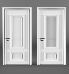 door with white background