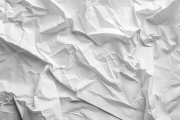Obraz premium Crumpled white paper texture abstract - Ai Generated. Beautiful simple AI generated image in 4K, unique.