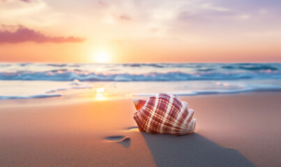 Summer Vacation Vibes: Seascape & Shell Closeup