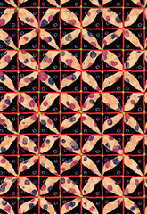 digital textile ornaments, motif, multi mixed patterns for textile Allover print.