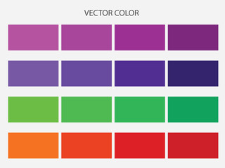 Modern trend color palette, different colors. vector illustration.