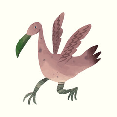 Bird. animal wildlife. watercolor vector illustration.