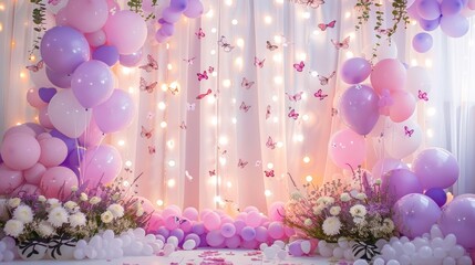 Blooms and Balloons Photography Setup