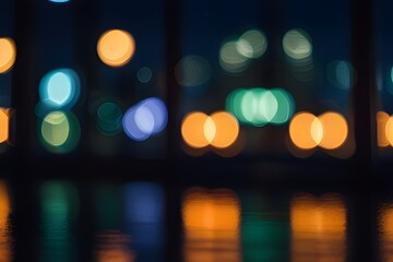 abstract night light of cityscape bokeh Generative AI