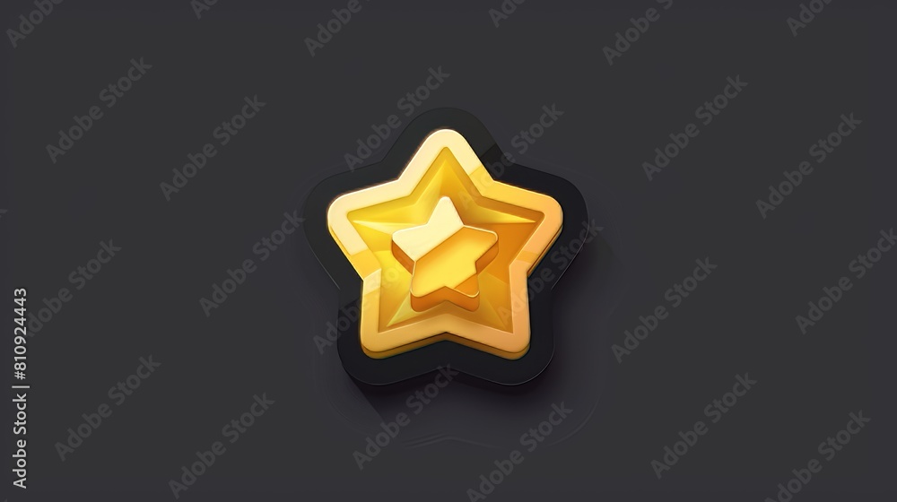 Poster icon design for gold win and lose level frames. gui medal element with flag concept. luck 2d isolate