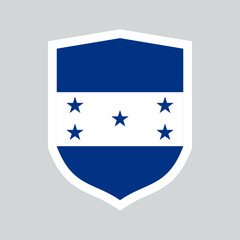 Honduras Flag in Shield Shape Frame