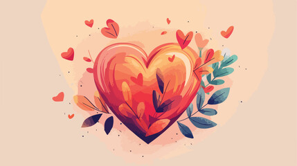 heart love design Vector illustration. Vector style Vector