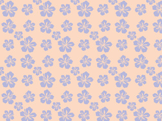 ハイビスカスのイラストのパターン
