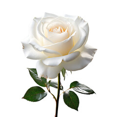 White rose, transparent background