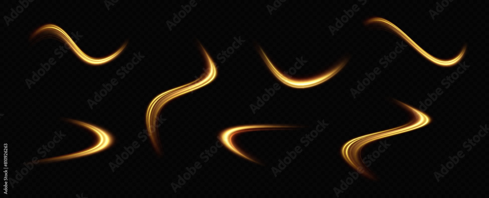 Poster Abstract light lines of movement and speed. light ellipse.Bright spiral.Trace of speed lines.