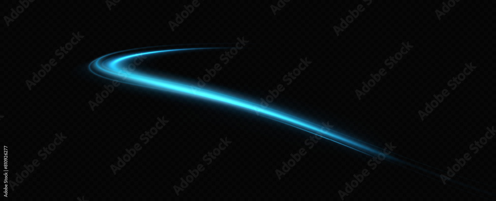 Leinwandbilder abstract light lines of movement and speed in blue. neon lines of blue speed. dynamic traces of ligh