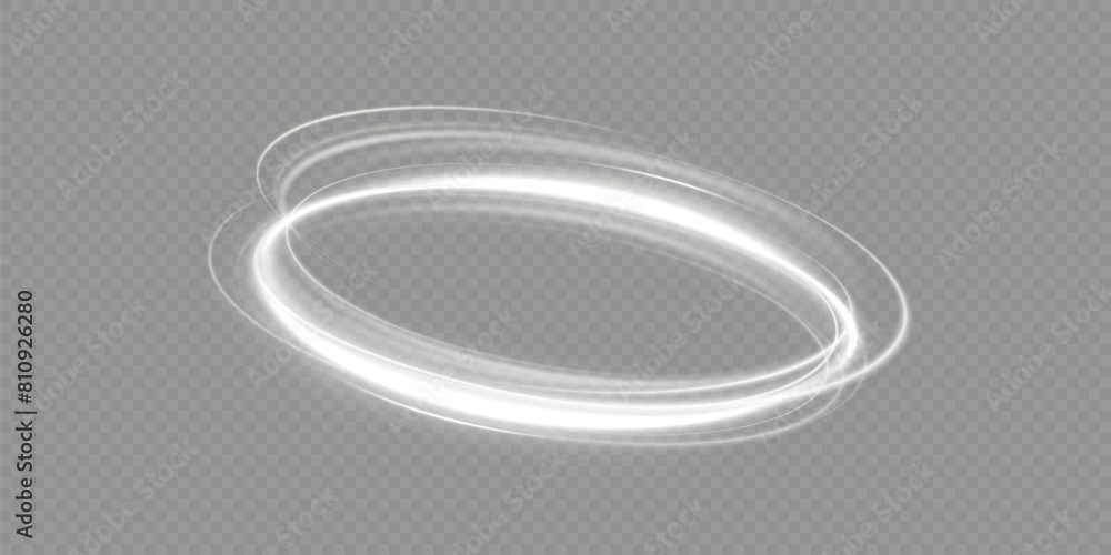Poster light white twirl. curve light effect of white line. glowing white spiral. the effect of high-speed 