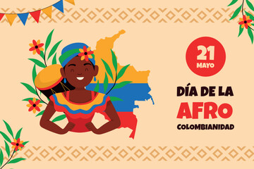 Flat afrocolombianidad background