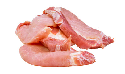 Czerwone mięso, schab na białym tle