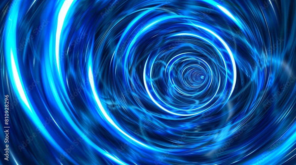 Poster realistic modern background with neon space travel glowing effect. fantasy motion circular twisted p