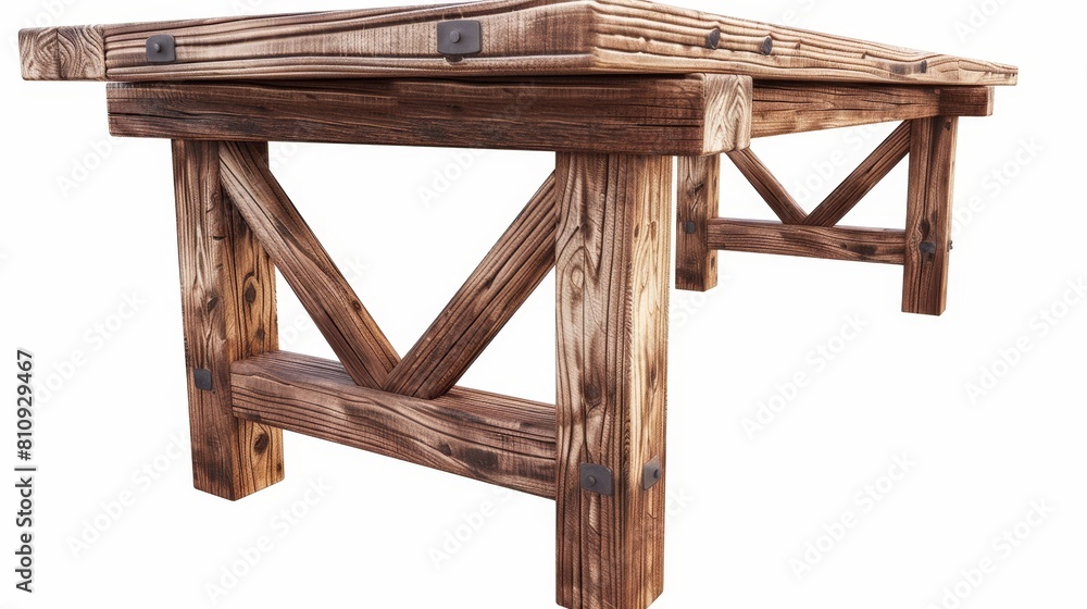 Poster three dimensional white tabletop with a wooden texture on a brown background. angle view of a wooden